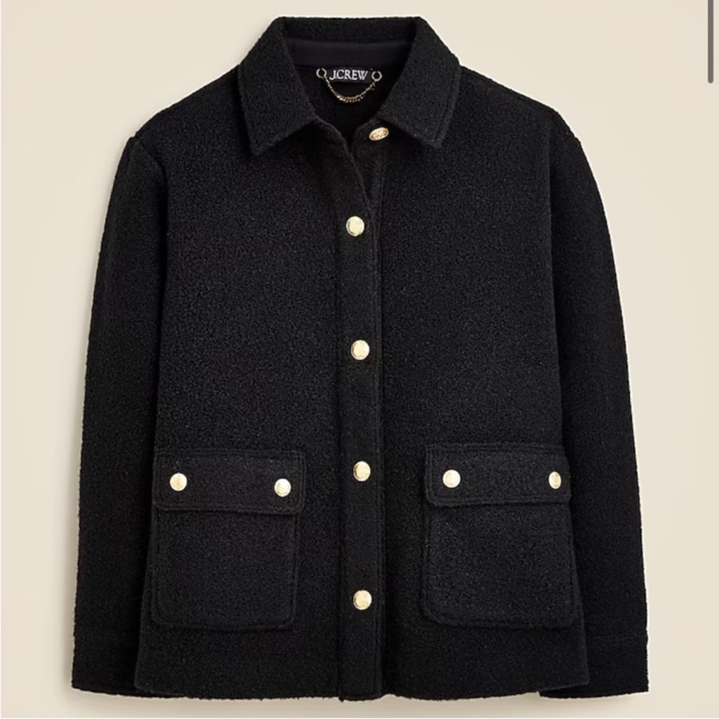 J. Crew Boucl Shirt-Jacket Size Xl Nwt